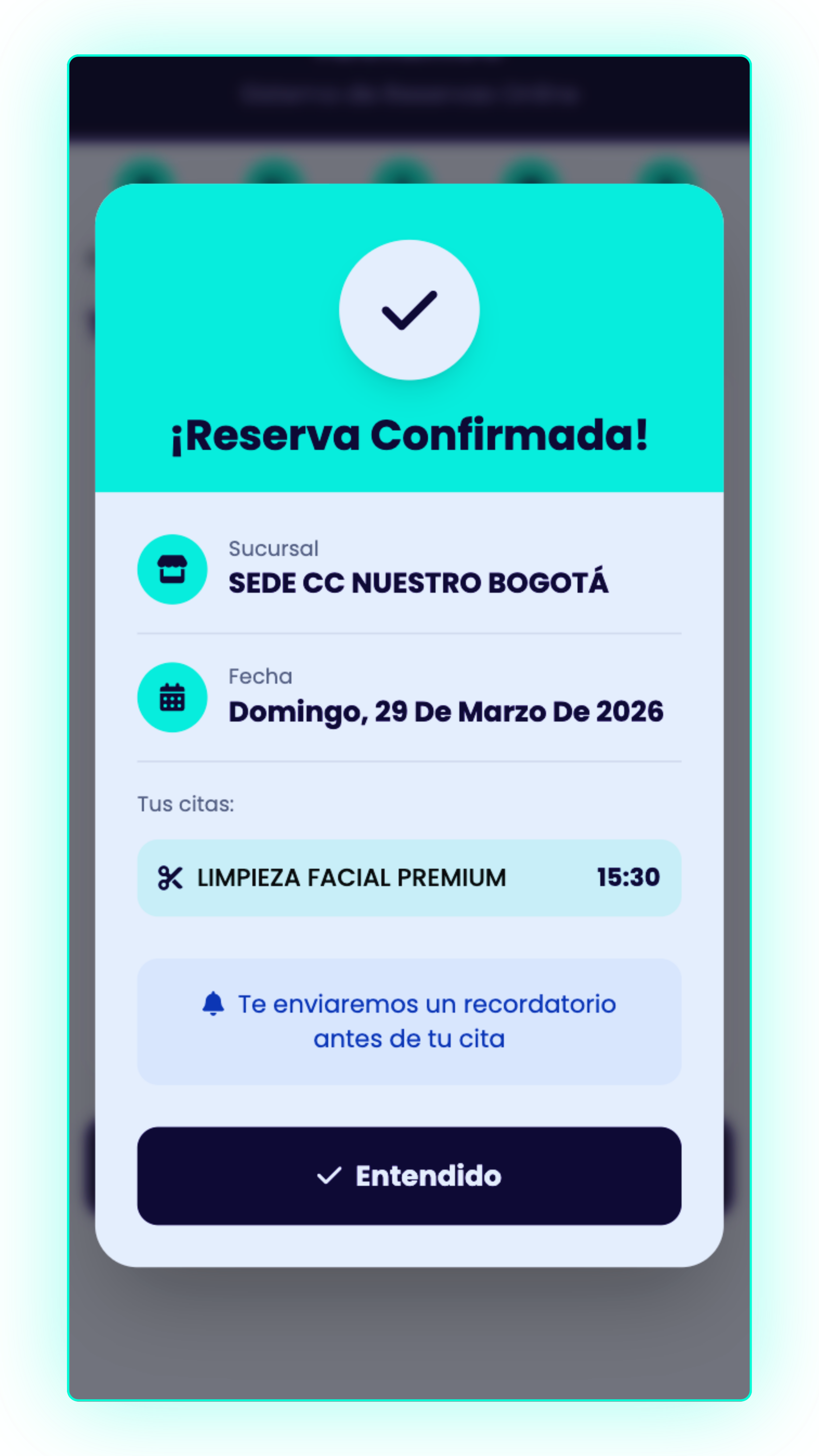 Paso 4 - Reserva confirmada